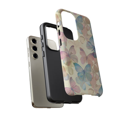 Cute Samsung Case | Cool Iphone Case | Summer Pastel Butterflies, Samsung S24, S23, S22, S21, IPhone 15 Case | Iphone 14 Case, Iphone 13 Case