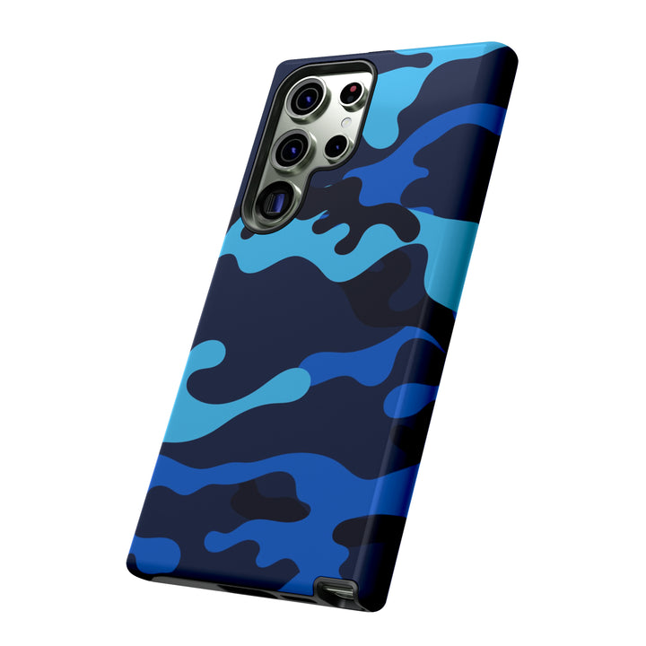 Cute Samsung Phone Case | Aesthetic Samsung Phone Case | Galaxy S23, S22, S21, S20 | Blue Camouflage, Protective Phone Case - Studio40ParkLane