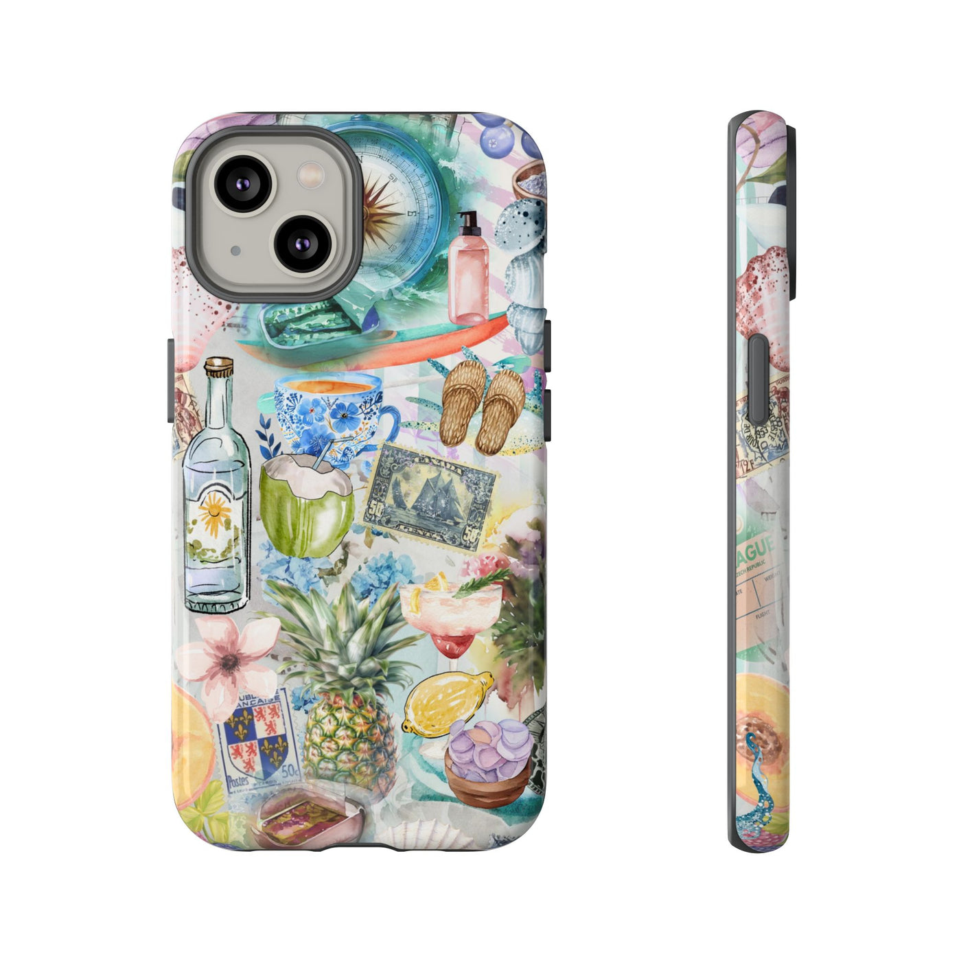 Impact Resistant, Travel Coquette Collage, Cute Phone Cases for Samsung S24, S23, S22, S21, IPhone 15 pro Iphone 14 pro Iphone 13 IPhone 12 Iphone 11