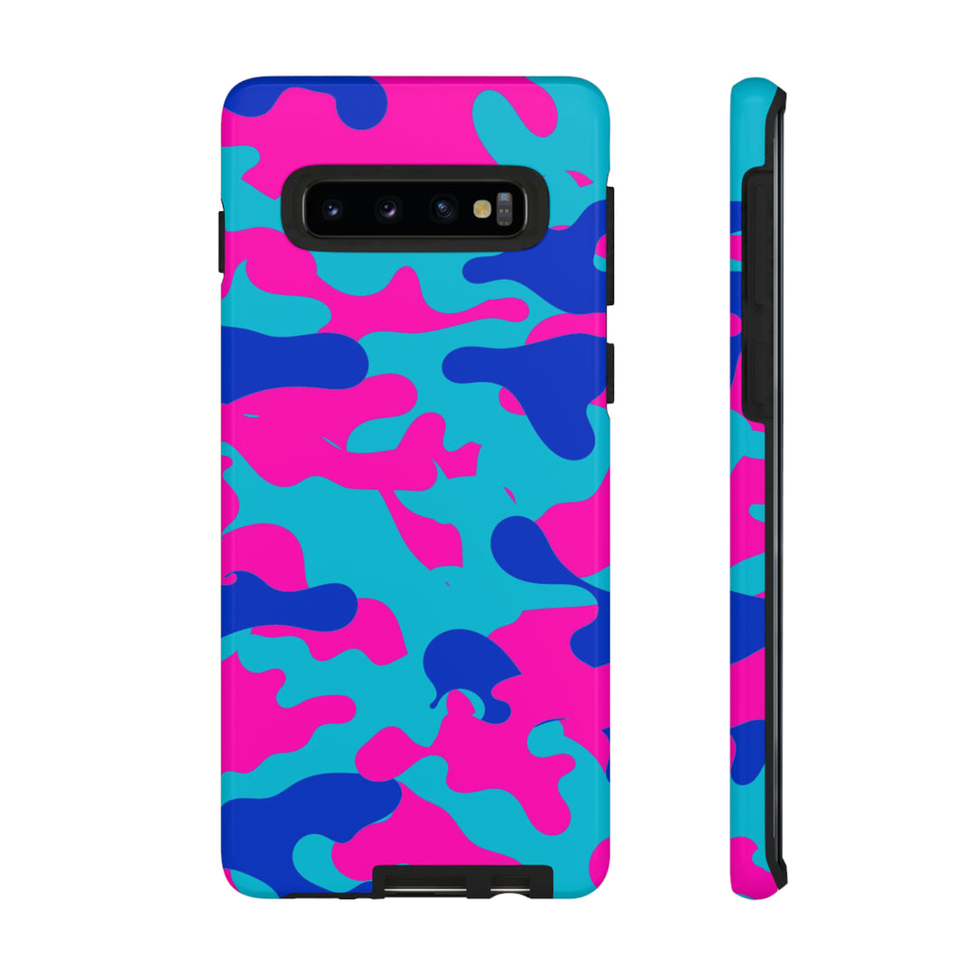 Cute Samsung Phone Case | Aesthetic Samsung Phone Case | Galaxy S23, S22, S21, S20 | Blue Pink Camouflage, Protective Phone Case - Studio40ParkLane