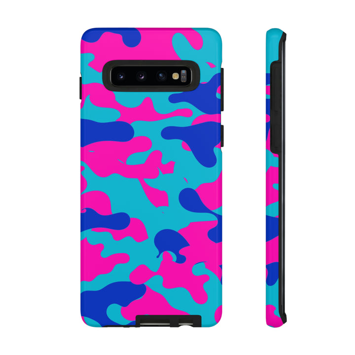 Cute Samsung Phone Case | Aesthetic Samsung Phone Case | Galaxy S23, S22, S21, S20 | Blue Pink Camouflage, Protective Phone Case - Studio40ParkLane
