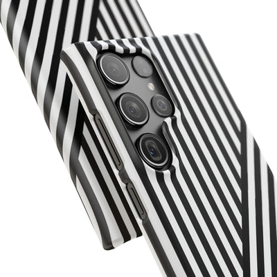 Aesthetic Black White Stripes Cute Phone Case Sleek Snap - For iPhone 17 Pro Max iPhone 16 Pro iPhone 15 Iphone 14 Plus 13 Pro 12 11 10 Gift - Studio40ParkLane