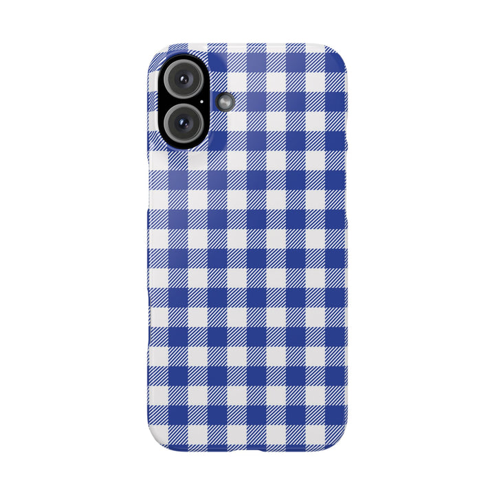 Slim Blue Gingham Gift for Her Cute Phone Cases for Iphone 16 Pro Max | iPhone 15 Case | iPhone 15 Pro Max Case, Iphone 14, 13, 12, 11, 10, 8, 7 - Studio40ParkLane