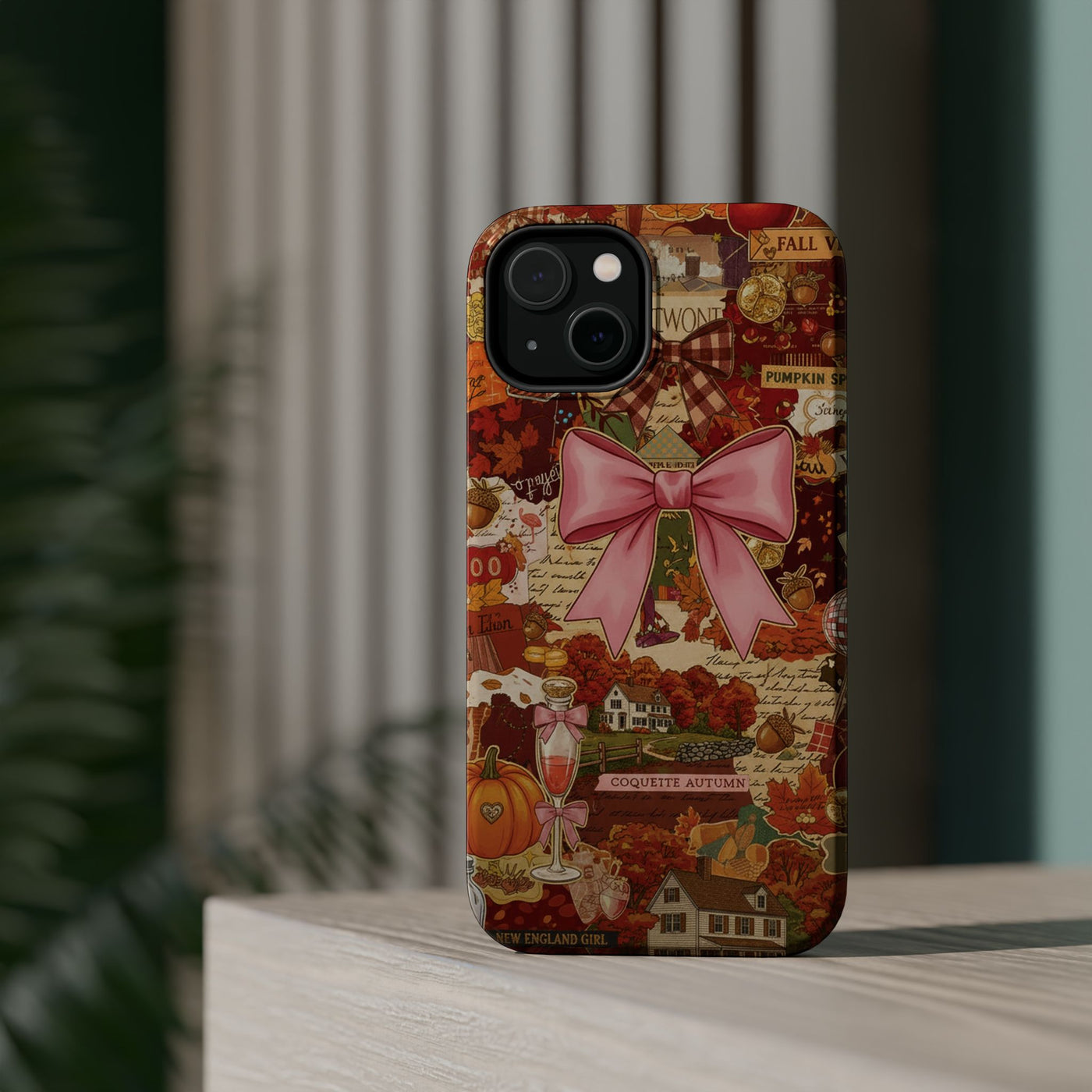 New England Fall Coquette Collage Tough Magsafe Cute Phone Cases for Iphone | iPhone 15 Pro Max Case, Iphone 14, Iphone 14 13 12 11 10 9 8 7 - Studio40ParkLane