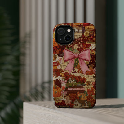 New England Fall Coquette Collage Tough Magsafe Cute Phone Cases for Iphone | iPhone 15 Pro Max Case, Iphone 14, Iphone 14 13 12 11 10 9 8 7 - Studio40ParkLane