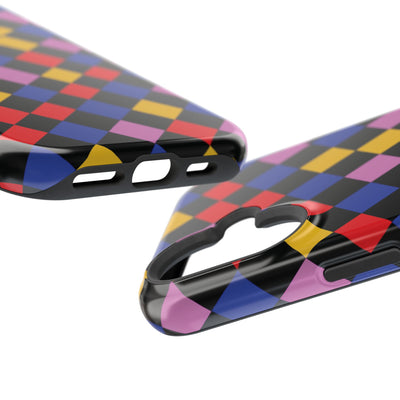 Aesthetic Colorful Checkerboard Tough Magsafe Phone Case - For iPhone 17 Pro Max iPhone 16 Pro iPhone 15 Iphone 14 Plus 13 Pro 12 11 Gift - Studio40ParkLane