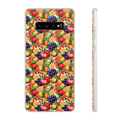 Cute Flexi Phone Cases, Summer Fruit Mix, Compatible with Samsung Galaxy S23, Samsung S22, Samsung S21, Samsung S20, Galaxy S20 Ultra