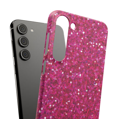 Snap Non-Glitter Muted Pink Play on "Faux" Glitter Effect Cute Phone Cases for Samsung and Iphone, 16, 15, 14, S24, S23, S22, S21, S20, Plus and Ultra