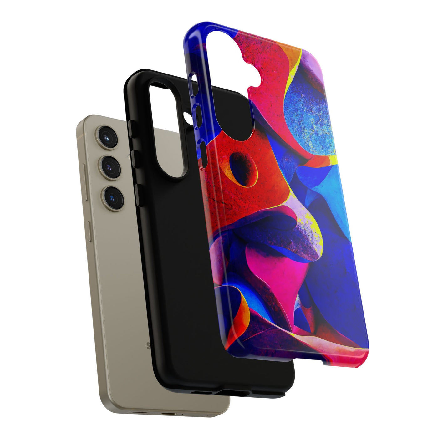 Impact Resistant, Abstract Shapes, Cute Phone Cases for Samsung S24, S23, S22, S21, IPhone 15 pro Iphone 14 pro Iphone 13 IPhone 12 Iphone 11