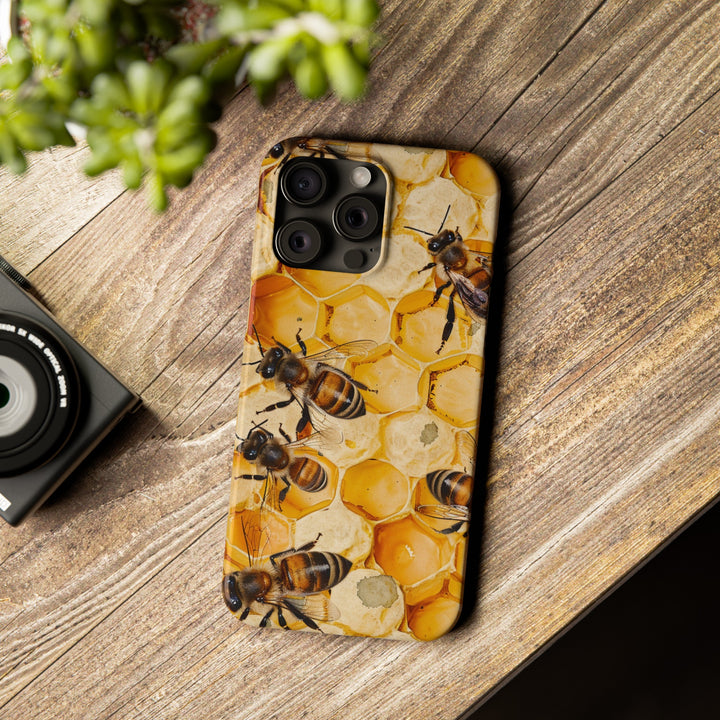 Slim Cute Phone Cases for Iphone - | iPhone 15 Case | iPhone 15 Pro Max Case, Iphone 14 Case, Iphone 14 Pro Max, Iphone 13, Summer Honey Bees - Studio40ParkLane