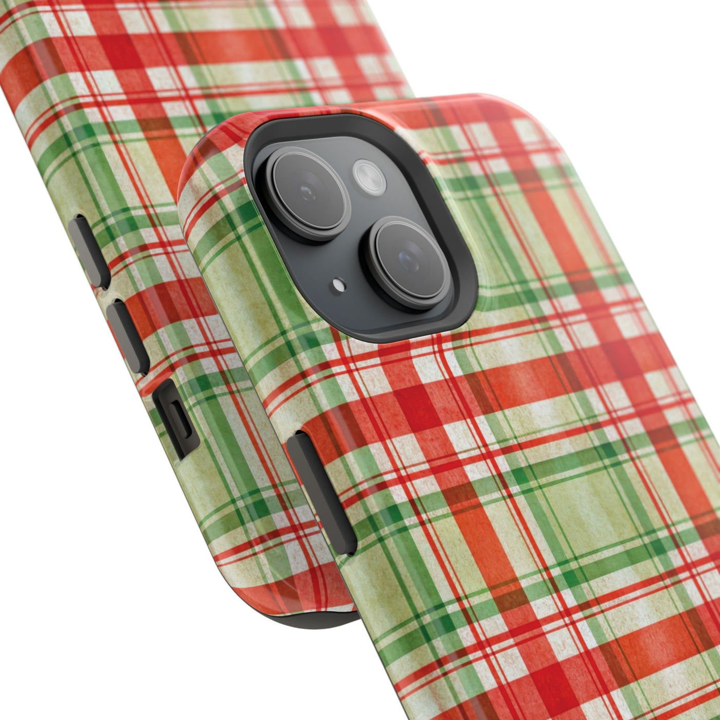 Aesthetic Tough Magsafe Red Green Checkered Phone Case - For iPhone 17 Pro Max iPhone 16 Pro iPhone 15 Iphone 14 Plus 13 Pro 12 11 10 - Studio40ParkLane