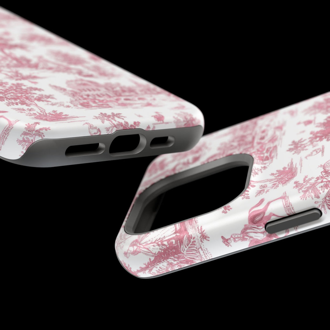 French Pink Toile Magsafe Cute Phone Case for Iphone Gift for Her, iPhone 16 Case | iPhone 15 Pro Max Case, Iphone 14, Iphone 14 Pro Max, Iphone 13, Iphone 12 - Studio40ParkLane
