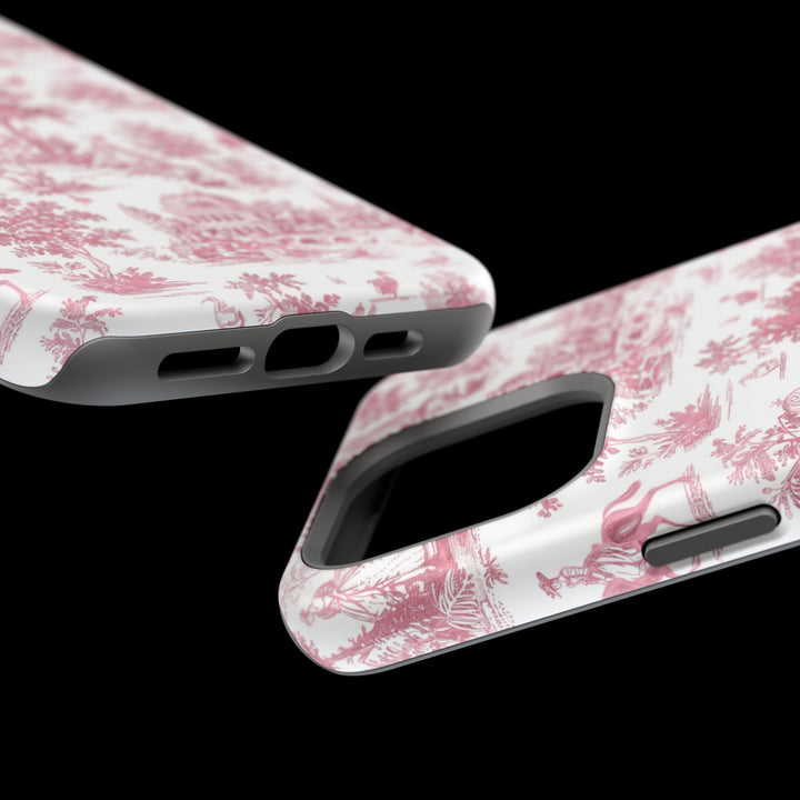 French Pink Toile Magsafe Cute Phone Case for Iphone Gift for Her, iPhone 16 Case | iPhone 15 Pro Max Case, Iphone 14, Iphone 14 Pro Max, Iphone 13, Iphone 12 - Studio40ParkLane