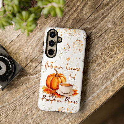 Impact Resistant, Fall Leaves Pumpkin Pie, Cute Phone Cases for Samsung S24, S23, S22, S21, IPhone 15 pro Iphone 14 pro Iphone 13 IPhone 12 Iphone 11