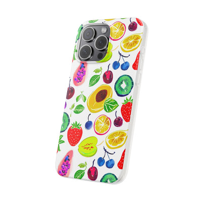 Cute Flexi Phone Cases, Summer Fruit Mix, Compatible with Samsung Galaxy S23, Samsung S22, Samsung S21, Samsung S20, Galaxy S20 Ultra