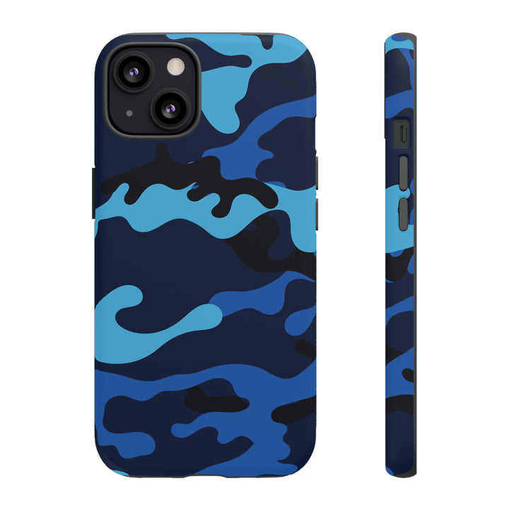 Cool Phone Case | Blue Camouflage, For iPhone 15 Case | iPhone 15 Pro Case, Iphone 14 Case, Iphone 14 Pro Max Case, Protective Iphone Case - Studio40ParkLane