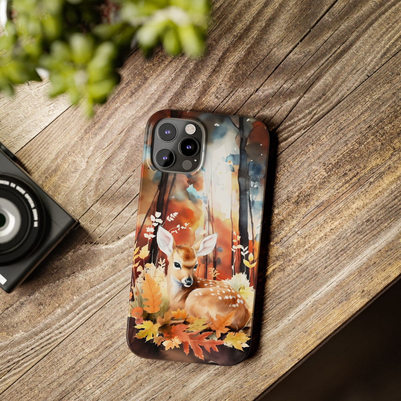 Slim Fall Autumn Forest Deer Gift for Her Cute Phone Cases for Iphone 16 | iPhone 15 Case | iPhone 15 Pro Max Case, Iphone 14, Iphone 14 Pro Max, Iphone 13, Slim