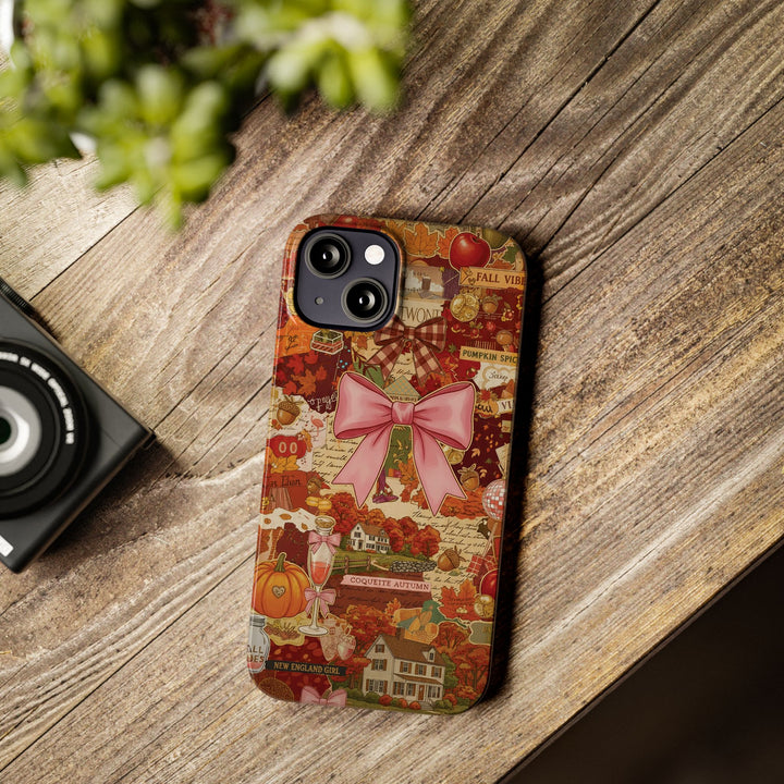 New England fall Coquette Collage Cute Phone Case for Iphone 16 - | iPhone 15 Pro Max Case | iPhone 14 Case Iphone 13 12 11 10 9 8 7 X XS - Studio40ParkLane