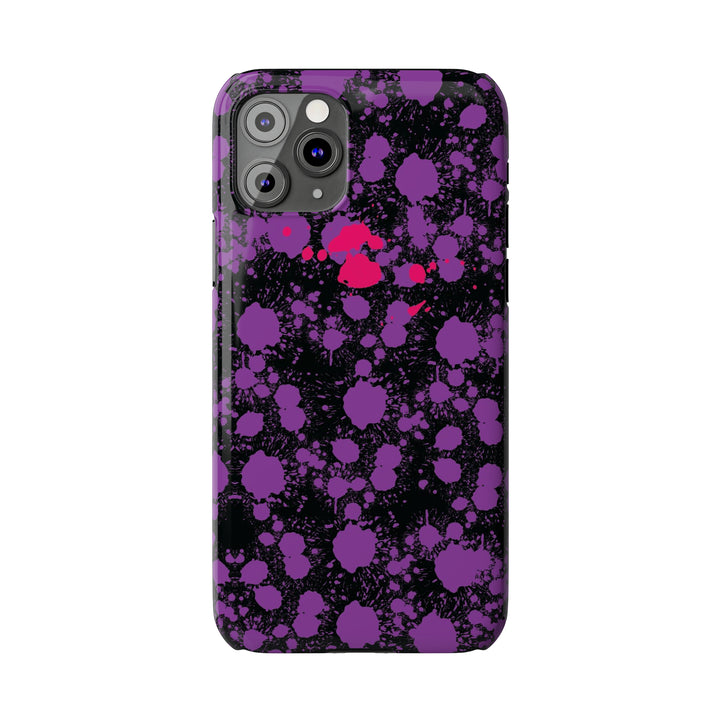 Slim Cute Phone Cases for Iphone - | iPhone 15 Case | iPhone 15 Pro Max Case, Iphone 14 Case, Iphone 14 Pro Max, Iphone 13, Purple Pink Paint Blots Splash - Studio40ParkLane