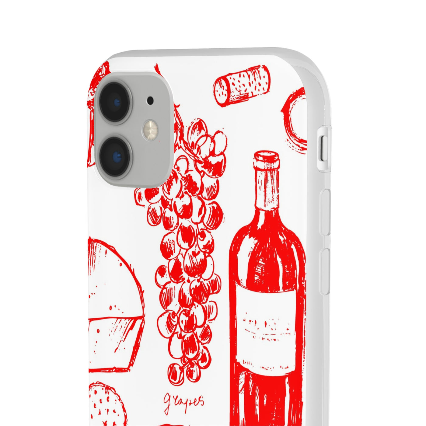 Cute Flexi Phone Cases, French Food Wine Red, Compatible with Samsung Galaxy S23, Samsung S22, Samsung S21, Samsung S20, Galaxy S20 Ultra