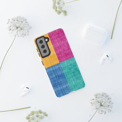 Impact Resistant, Colored Shapes, Cute Phone Cases for Samsung S24, S23, S22, S21, IPhone 15 pro Iphone 14 pro Iphone 13 IPhone 12 Iphone 11