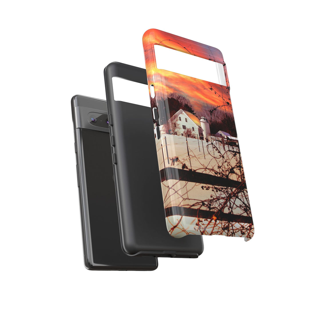 Impact Resistant, Winter Sunset Cute Phone Cases for Samsung S24, S23, S22, S21, IPhone 15 pro Iphone 14 pro Iphone 13 IPhone 12 Iphone 11 - Studio40ParkLane