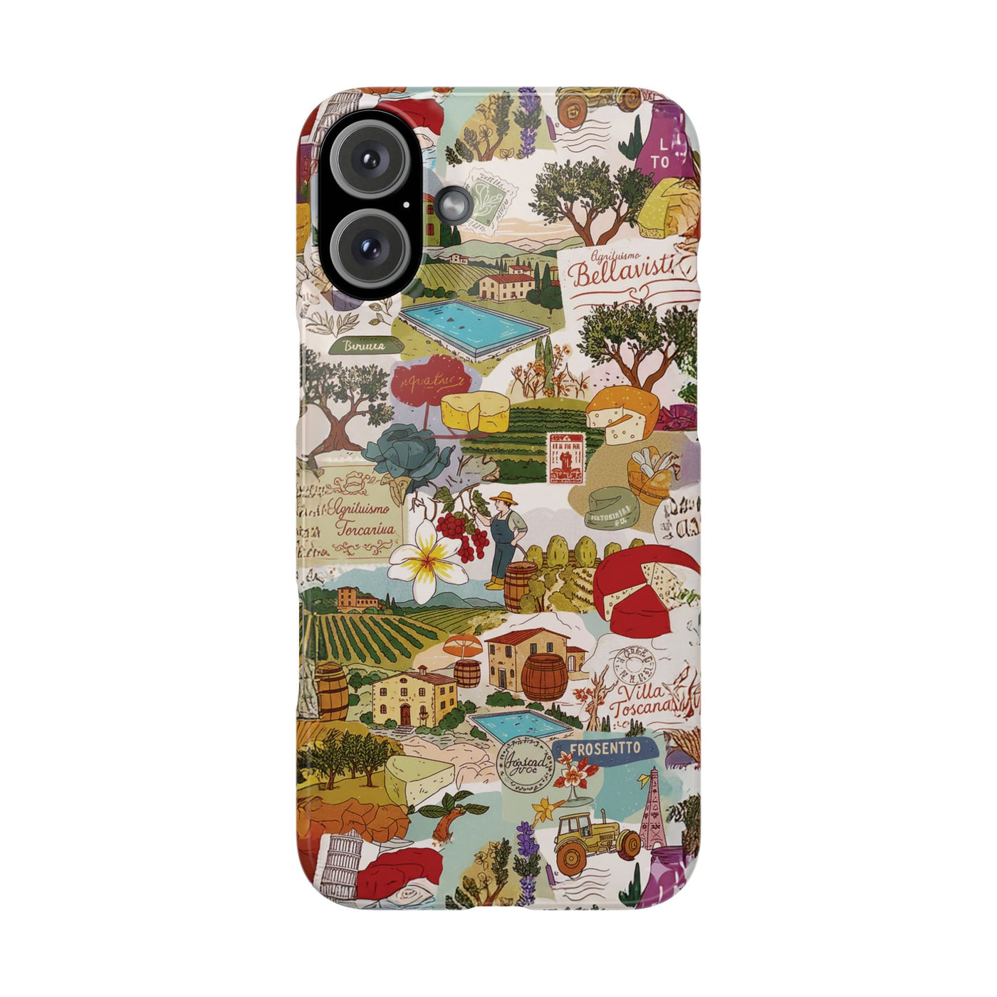 Slim Italy Tuscany Coquette Collage Cute Phone Case for Iphone 17 - | iPhone 16 Pro Max Case | iPhone 15 Case Iphone 14 13 12 11 10 9 8 7 - Studio40ParkLane