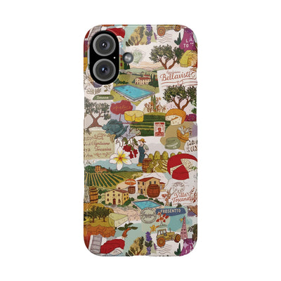 Slim Italy Tuscany Coquette Collage Cute Phone Case for Iphone 17 - | iPhone 16 Pro Max Case | iPhone 15 Case Iphone 14 13 12 11 10 9 8 7 - Studio40ParkLane