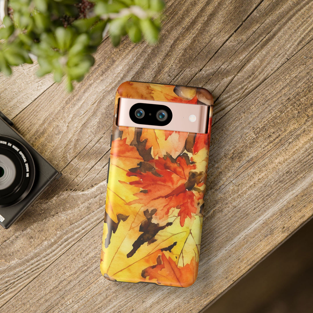 Impact Resistant, Fall Leaves, Cute Phone Cases for Samsung S24, S23, S22, S21, IPhone 15 pro Iphone 14 pro Iphone 13 IPhone 12 Iphone 11 - Studio40ParkLane