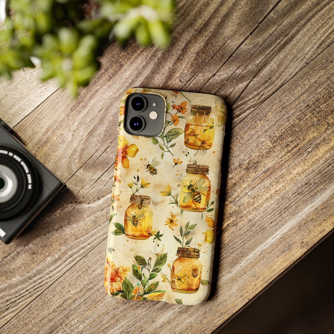 Slim Cute Phone Cases for Iphone | iPhone 15 Case | iPhone 15 Pro Max Case, Iphone 14, Iphone 14 Pro Max, Iphone 13, Honey Bees Yellow - Studio40ParkLane