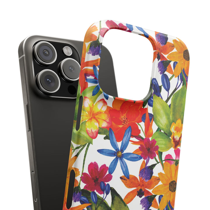 Sleek Snap Colorful Flowers Cute Phone Case for iPhone 16 15 14 13 12 11 X Xs Max Xr Pro Plus Samsung Galaxy S24 S23 S22 S21 S20 Note Ultra