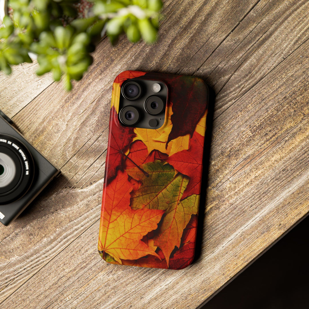 Slim Autumn Fall Leaves Gift Cute Phone Cases for Iphone 16 | iPhone 15 Case | iPhone 15 Pro Max Case, Iphone 14, Iphone 14 Pro Max, Iphone 13, Slim Mom Dad Gift - Studio40ParkLane
