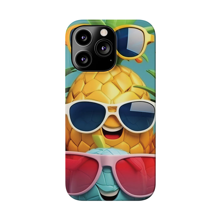 Slim Cute Phone Cases for Iphone - | iPhone 15 Case | iPhone 15 Pro Max Case, Iphone 14 Case, Iphone 14 Pro Max, Iphone 13, Summer Pineapple Fruit - Studio40ParkLane