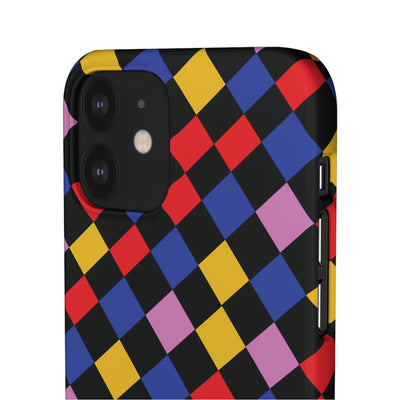 Colorful Checkerboard Cute Phone Case - Sleek Snap - for iPhone 16 15 14 13 12 11 Max Pro Plus Samsung Galaxy S24 S23 S22 S21 S20 Plus Ultra - Studio40ParkLane