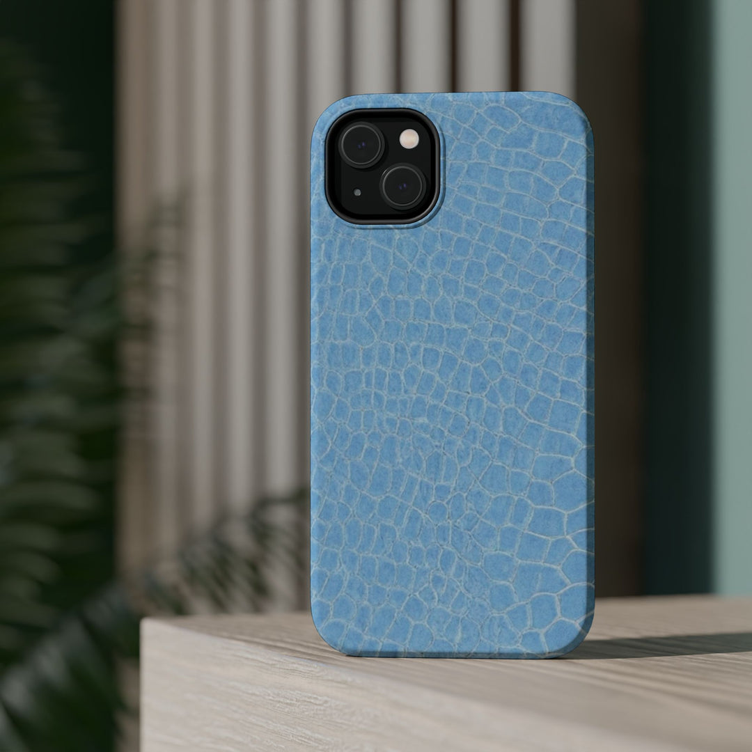 Non Leather Blue Color Pattern Magsafe Cute Phone Case for Iphone Gift for Her, | iPhone 15 Case | iPhone 15 Pro Max Case, Iphone 14, Iphone 14 Pro Max, Iphone 13, Iphone 16 - Studio40ParkLane