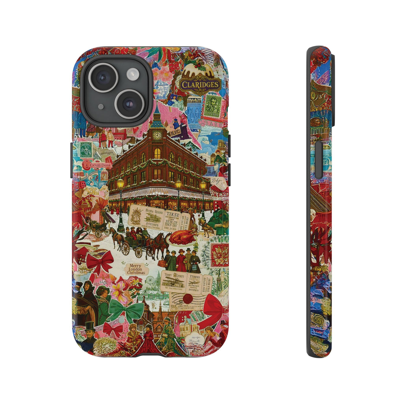 Aesthetic Tough London Coquette Collage Premium Phone Case - For iPhone 17 Pro Max iPhone 16 Pro iPhone 15 Iphone 14 Plus 13 Pro 12 11 10 XR - Studio40ParkLane
