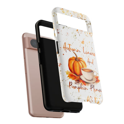 Impact Resistant, Fall Leaves Pumpkin Pie, Cute Phone Cases for Samsung S24, S23, S22, S21, IPhone 15 pro Iphone 14 pro Iphone 13 IPhone 12 Iphone 11