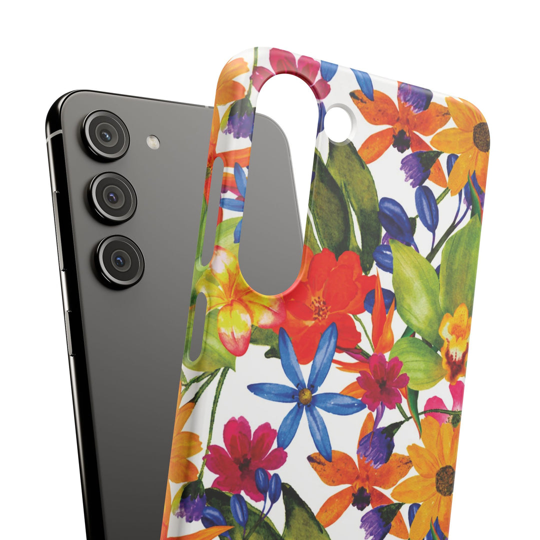 Sleek Snap Colorful Flowers Cute Phone Case for iPhone 16 15 14 13 12 11 X Xs Max Xr Pro Plus Samsung Galaxy S24 S23 S22 S21 S20 Note Ultra