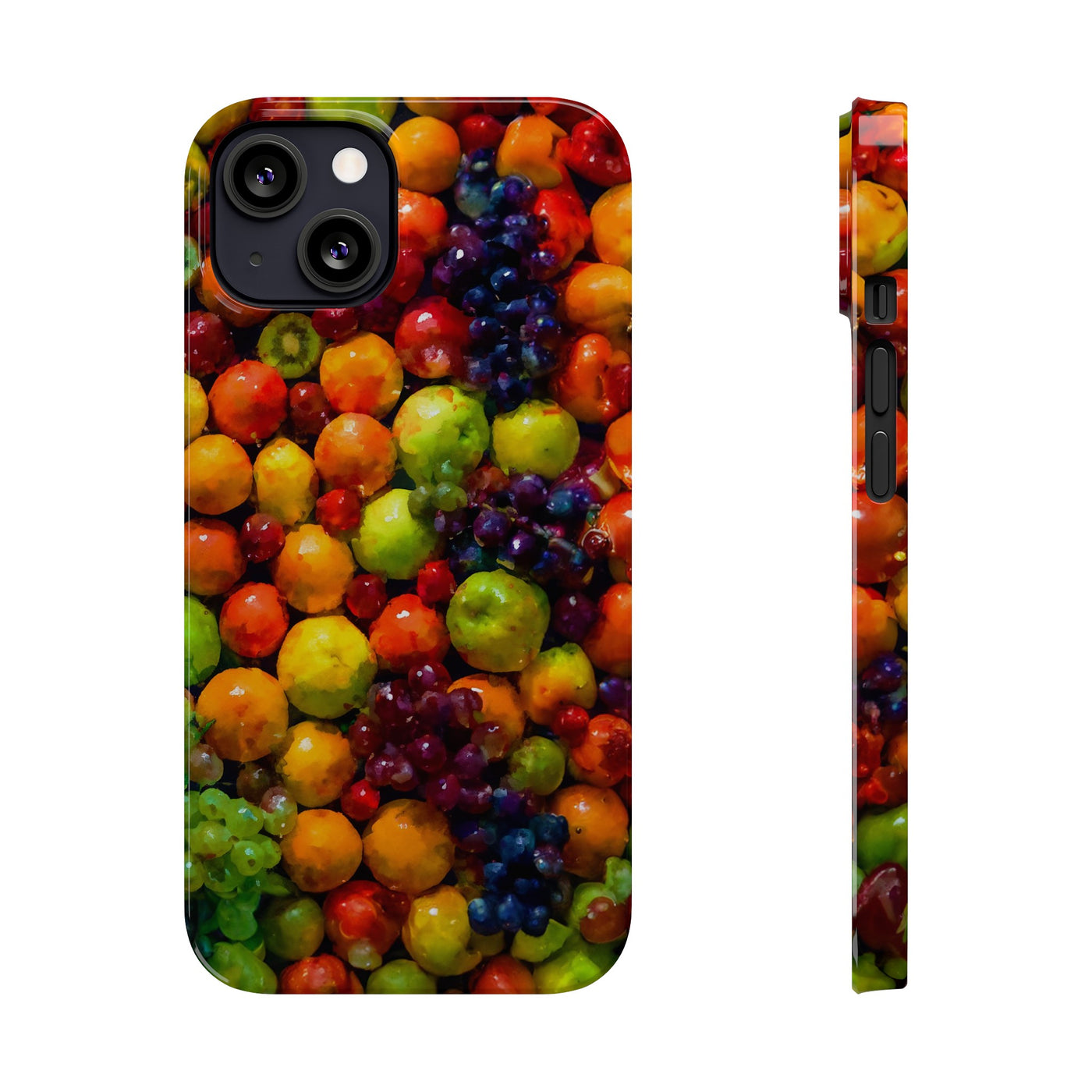 Slim Cute Phone Cases for Iphone  | iPhone 15 Case | iPhone 15 Pro Max Case, Iphone 14, Iphone 14 Pro Max, Iphone 13, Summer Assorted Fruits