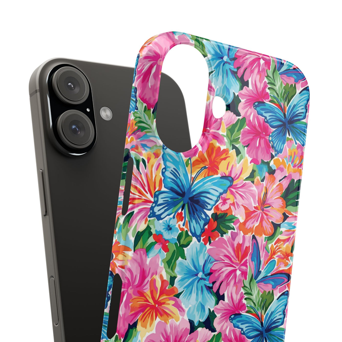 Slim Butterflies Flowers Gift for Her Cute Phone Cases for Iphone 16 Pro Max | iPhone 15 Case | iPhone 15 Pro Max Case, Iphone 14, 13, 12, 11, 10, 8, 7 - Studio40ParkLane