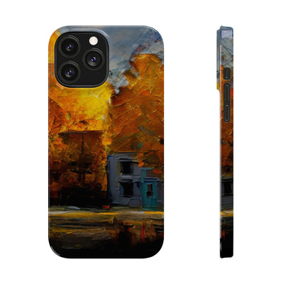 Slim Cute iPhone Cases - | iPhone 15 Case | iPhone 15 Pro Max Case, Iphone 14 Case, Iphone 14 Pro Max, Iphone 13, Fall Leaves Oil Paint Effect