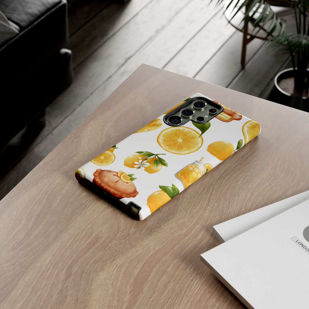 Impact Resistant, Lemon Fruit Pie, Cute Phone Cases for Samsung S24, S23, S22, S21, IPhone 15 pro Iphone 14 pro Iphone 13 IPhone 12 Iphone 11 - Studio40ParkLane