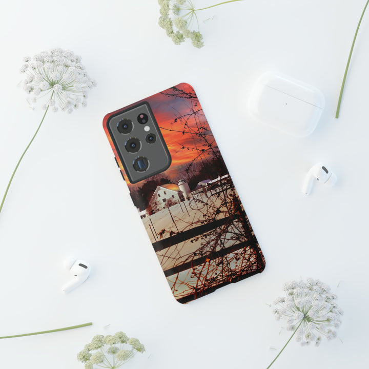 Cute Samsung Phone Case | Aesthetic Samsung Phone Case | Galaxy S23, S22, S21, S20 | Winter Sunset, Protective Phone Case - Studio40ParkLane
