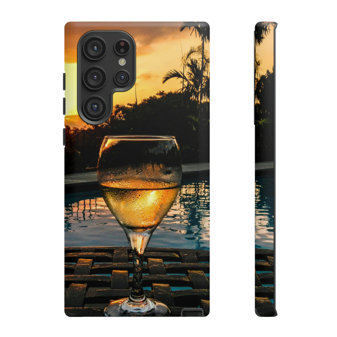 Samsung Galaxy Phone Case | Galaxy S23, S22, S21, S20 | Luxury Case Double Layered | Impact Resistant | Fashionable - Wine Glass 1 - Studio40ParkLane