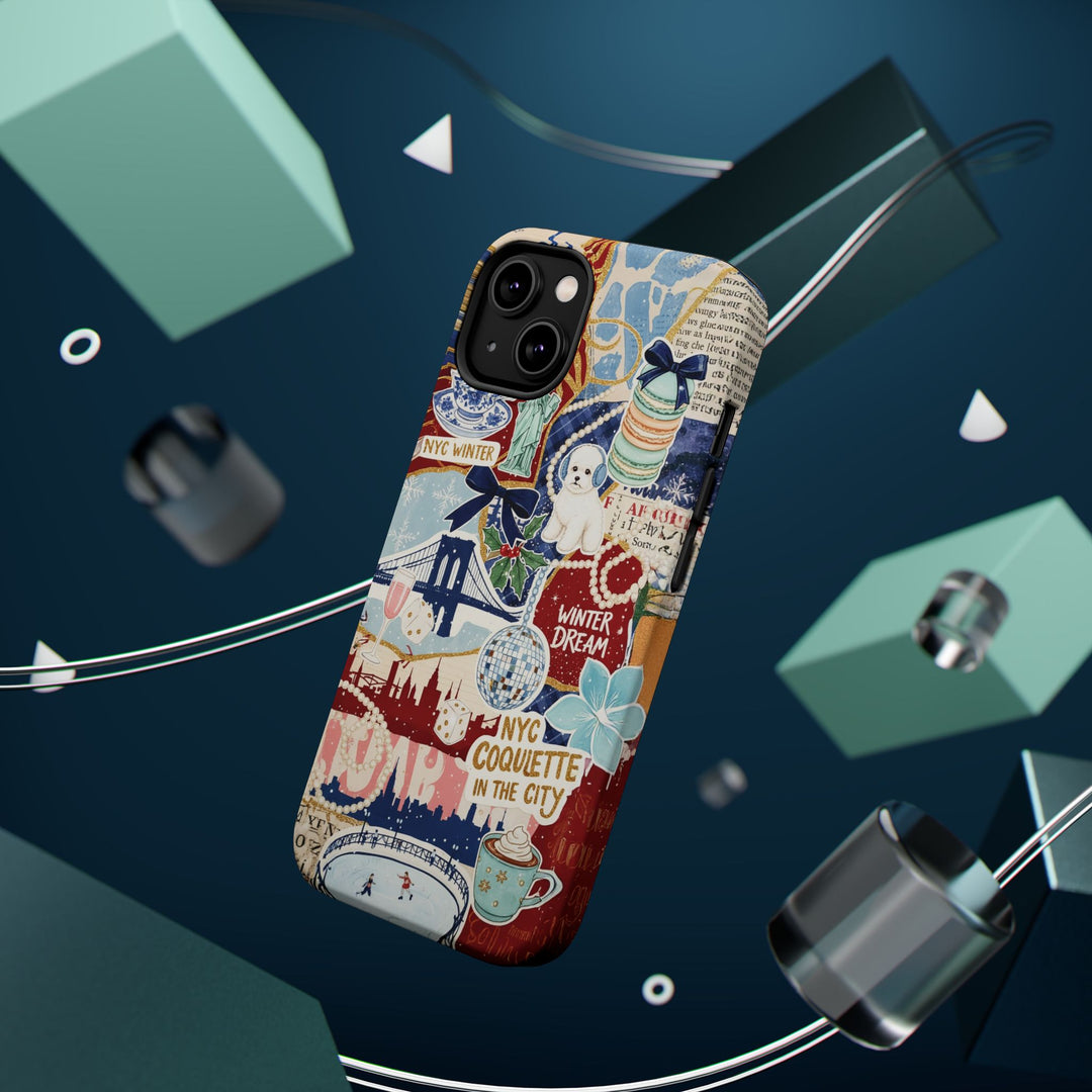 New York Winter Coquette Collage Tough Magsafe Cute Phone Cases for Iphone | iPhone 17 Pro Max Case, Iphone 16, Iphone 15 14 13 12 11 10 9