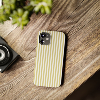 Slim Soft Yellow Striped Cute Phone Case for Iphone 16 - | iPhone 15 Pro Max Case | iPhone 14 Case Iphone 13 12 11 10 9 8 7 XS Gift for Her - Studio40ParkLane