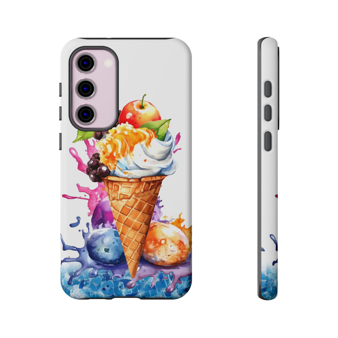 Impact Resistant, Summer Ice Cream Cone, Cute Phone Cases for Samsung S24, S23, S22, S21, IPhone 15 pro Iphone 14 pro Iphone 13 IPhone 12 Iphone 11 - Studio40ParkLane