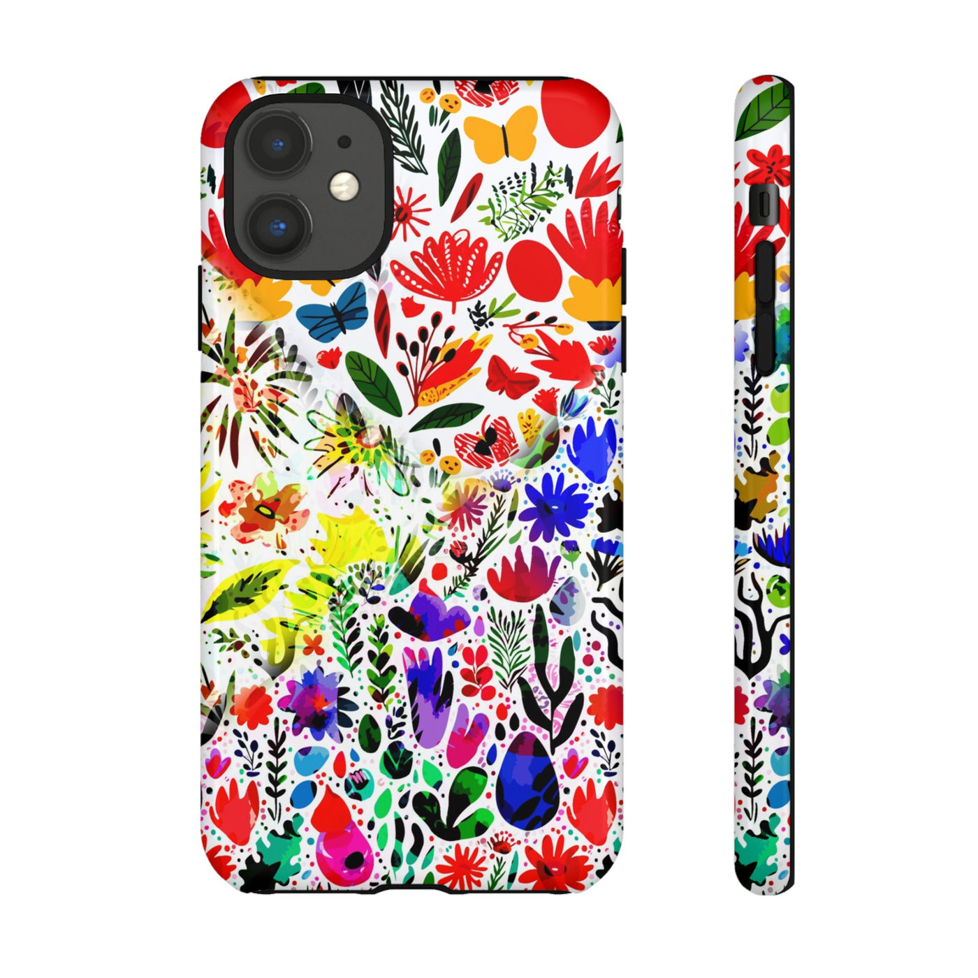 Impact Resistant, Colored Flowers, Cute Phone Cases for Samsung S24, S23, S22, S21, IPhone 15 pro Iphone 14 pro Iphone 13 IPhone 12 Iphone 11