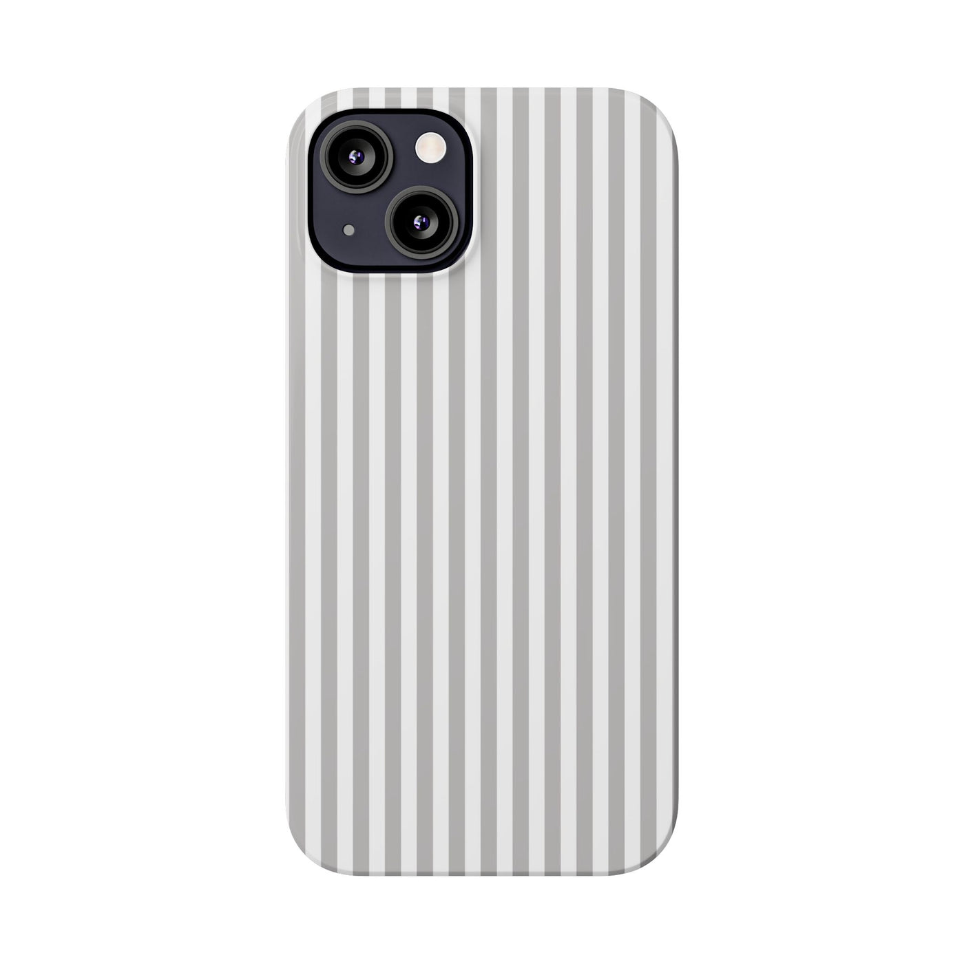 Slim Light Grey Striped Cute Phone Case for Iphone 16 - | iPhone 15 Pro Max Case | iPhone 14 Case Iphone 13 12 11 10 9 8 7 Gift for Her - Studio40ParkLane