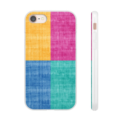 Cute Flexi Phone Cases, Abstract Colored Blocks, Compatible with Samsung Galaxy S23, Samsung S22, Samsung S21, Samsung S20, Galaxy S20 Ultra